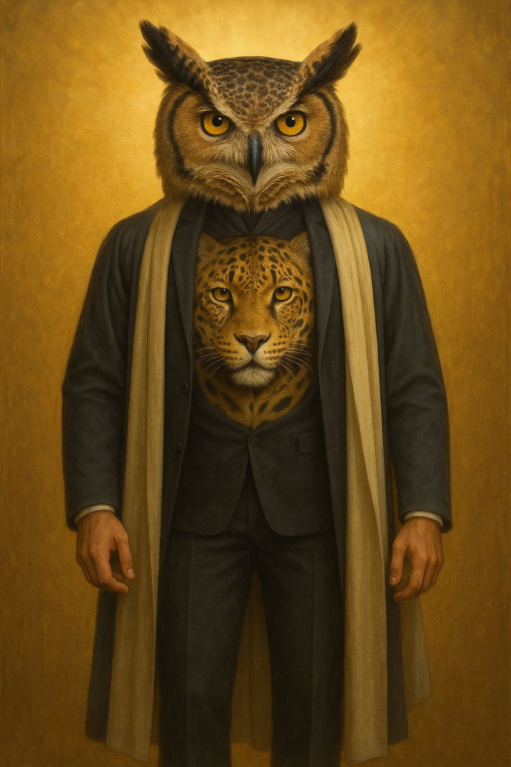 Altaireon the JagOwl - a symbolic teaching archetype embodying wisdom, moral courage, and civic reflection