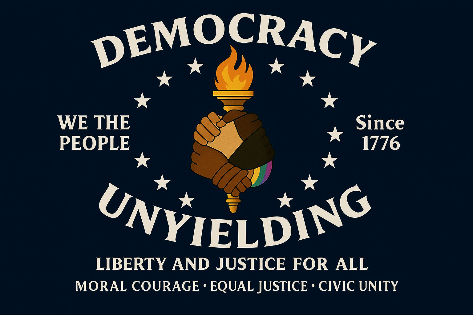 Democracy Unyielding Logo